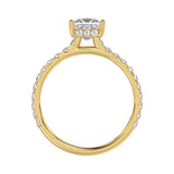 LADIES RING 1 1/2CT ROUND/PRINCESS DIAMOND 14K YELLOW GOLD (CENTER STONE PRINCESS DIAMOND 1CT)