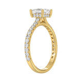 LADIES RING 1 1/2CT ROUND/PRINCESS DIAMOND 14K YELLOW GOLD (CENTER STONE PRINCESS DIAMOND 1CT)
