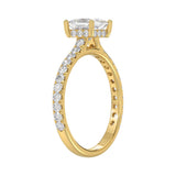 LADIES RING 1 1/2CT ROUND/PRINCESS DIAMOND 14K YELLOW GOLD (CENTER STONE PRINCESS DIAMOND 1CT)