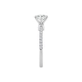 LADIES RING 1 1/3CT ROUND DIAMOND 14K WHITE GOLD (CENTER STONE ROUND DIAMOND 1CT)