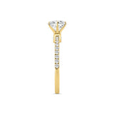 LADIES RING 1 1/3CT ROUND DIAMOND 14K YELLOW GOLD (CENTER STONE ROUND DIAMOND 1CT)