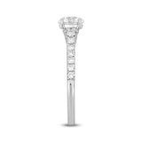 LADIES RING 1 1/2CT ROUND DIAMOND 14K WHITE GOLD (CENTER STONE ROUND DIAMOND 1CT)