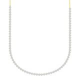 LADIES NECKLACE 7CT ROUND DIAMOND 14K YELLOW GOLD