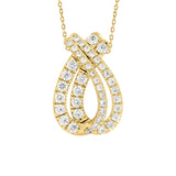 14K YELLOW  GOLD 1 1/2CT ROUND DIAMOND LADIES PENDANTS WITH CHAIN