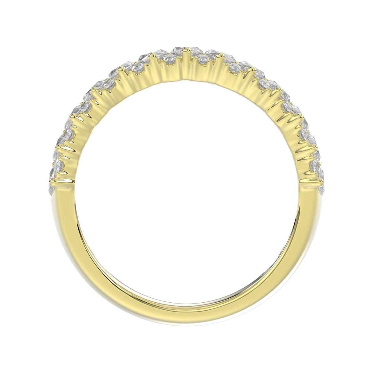14K YELLOW GOLD 1 1/2CT ROUND/MARQUISE DIAMOND LADIES BAND