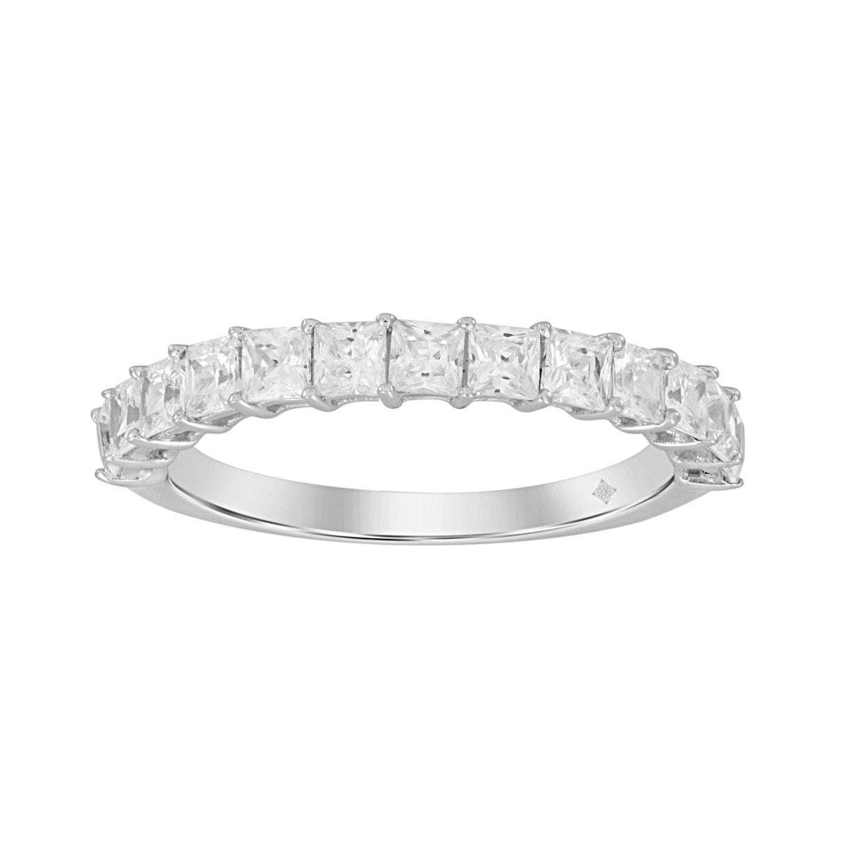 LADIES BAND 1CT PRINCESS DIAMOND 14K WHITE GOLD
