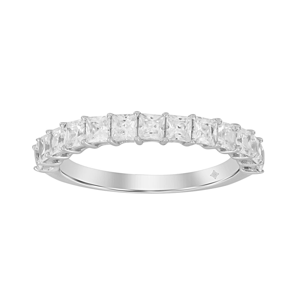 LADIES BAND 1CT PRINCESS DIAMOND 14K WHITE GOLD