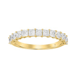 LADIES BAND 1CT PRINCESS DIAMOND 14K YELLOW GOLD