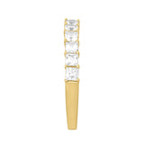 LADIES BAND 1CT PRINCESS DIAMOND 14K YELLOW GOLD