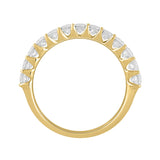 LADIES BAND 1CT PRINCESS DIAMOND 14K YELLOW GOLD