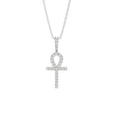 MEN'S CHARM PENDANT 2 1/2CT ROUND DIAMOND 14K WHITE GOLD