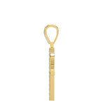 MEN'S CHARM PENDANT 2 1/2CT ROUND DIAMOND 14K YELLOW GOLD