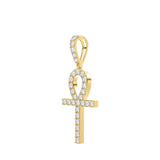 MEN'S CHARM PENDANT 2 1/2CT ROUND DIAMOND 14K YELLOW GOLD