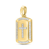 14K YELLOW GOLD 1CT ROUND DIAMOND MEN'S PENDANT