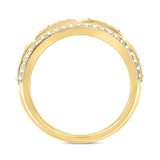 MEN'S RING 1 1/4CT ROUND DIAMOND 14K YELLOW GOLD