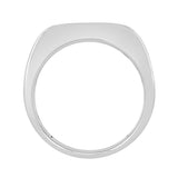 MEN'S RING 2 3/4CT ROUND DIAMOND 14K WHITE GOLD