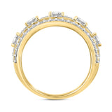 MEN'S RING 2CT ROUND/PRINCESS DIAMOND 14K YELLOW GOLD