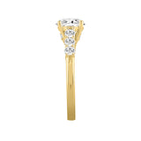 14K YELLOW GOLD 2CT ROUND DIAMOND LADIES RING (CENTER STONE ROUND DIAMOND 1 1/2CT )