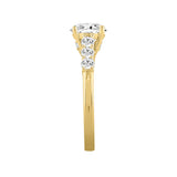14K YELLOW GOLD 2 3/8CT ROUND DIAMOND LADIES RING (CENTER STONE ROUND DIAMOND 2CT )