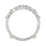 LADIES ENHANCERS RING 1 1/4CT ROUND/MARQUISE DIAMOND 14K WHITE GOLD