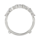 LADIES ENHANCERS RING 1 1/4CT ROUND/MARQUISE DIAMOND 14K WHITE GOLD