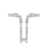 LADIES ENHANCERS RING 1 1/4CT ROUND/MARQUISE DIAMOND 14K WHITE GOLD