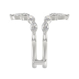 LADIES ENHANCERS RING 1 1/4CT ROUND/MARQUISE DIAMOND 14K WHITE GOLD