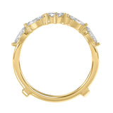 LADIES WRAP RING 1 1/4CT ROUND/MARQUISE 14K YELLOW GOLD