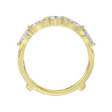 LADIES WRAP RING 1 1/4CT ROUND/MARQUISE 14K YELLOW GOLD