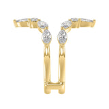 LADIES WRAP RING 1 1/4CT ROUND/MARQUISE 14K YELLOW GOLD