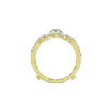 LADIES ENHANCERS RING 2 1/4CT ROUND/PEAR/MARQUISE DIAMOND 14K YELLOW GOLD