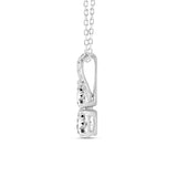 14K WHITE GOLD 1 1/2CT ROUND DIAMOND LADIES PENDANT WITH CHAIN