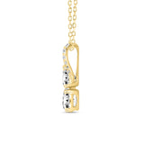 14K YELLOW GOLD 1 1/2CT ROUND DIAMOND LADIES PENDANT WITH CHAIN