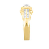MEN'S RING 1CT ROUND DIAMOND 14K YELLOW GOLD