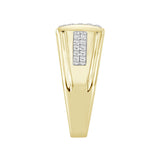 MEN'S RING 1CT ROUND DIAMOND 14K YELLOW GOLD