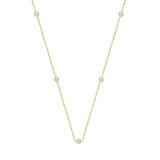 LADIES NECKLACE 3/4CT ROUND DIAMOND 14K YELLOW GOLD