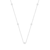 LADIES NECKLACE 1 1/2CT ROUND DIAMOND 14K WHITE GOLD