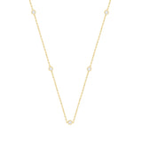 LADIES NECKLACE 1 1/2CT ROUND DIAMOND 14K YELLOW GOLD
