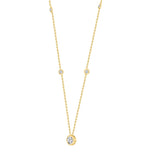 LADIES NECKLACE 1 5/8CT ROUND DIAMOND 14K YELLOW GOLD