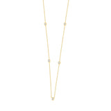 LADIES NECKLACE 3/4CT EMERALD DIAMOND 14K YELLOW GOLD