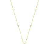 LADIES NECKLACE 3/4CT EMERALD DIAMOND 14K YELLOW GOLD