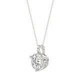 14K WHITE GOLD 1CT ROUND DIAMOND LADIES SOLITAIRE PENDANT WITH CHAIN (CENTER STONE ROUND DIAMOND 1CT )