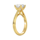 14K YELLOW GOLD 2 1/2CT ROUND DIAMOND LADIES SOLITAIRE RING