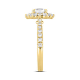 LADIES RING 1 3/4CT ROUND DIAMOND 14K YELLOW GOLD (CENTER STONE ROUND DIAMOND 1CT )