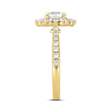 LADIES RING 1 3/4CT ROUND DIAMOND 14K YELLOW GOLD (CENTER STONE ROUND DIAMOND 1CT )