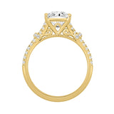 LADIES RING 1 3/4CT ROUND/PRINCESS DIAMOND 14K YELLOW GOLD (CENTER STONE PRINCESS DIAMOND 1 1/2CT )