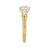 LADIES RING 1 3/4CT ROUND/PRINCESS DIAMOND 14K YELLOW GOLD (CENTER STONE PRINCESS DIAMOND 1 1/2CT )