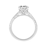 14K WHITE GOLD 2.00CT ROUND DIAMOND LADIES BRIDAL SET (CENTER STONE ROUND DIAMOND 1 1/2CT)