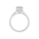 LADIES RING 1 3/4CT ROUND DIAMOND 14K WHITE GOLD (CENTER STONE ROUND DIAMOND 1 1/2CT )