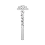 LADIES BRIDAL SET 2 1/2CT ROUND/PRINCESS DIAMOND 14K WHITE GOLD (CENTER STONE PRINCESS DIAMOND 1CT )